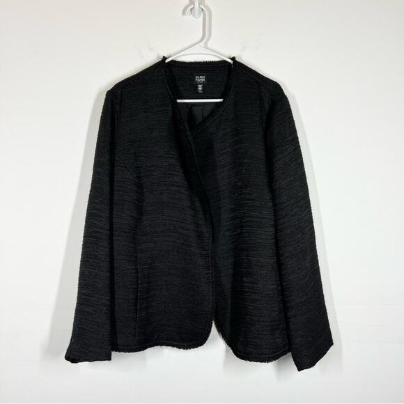 Eileen Fisher Sparkle Tweed Fringe Jacket Size 1X - Picture 2 of 11